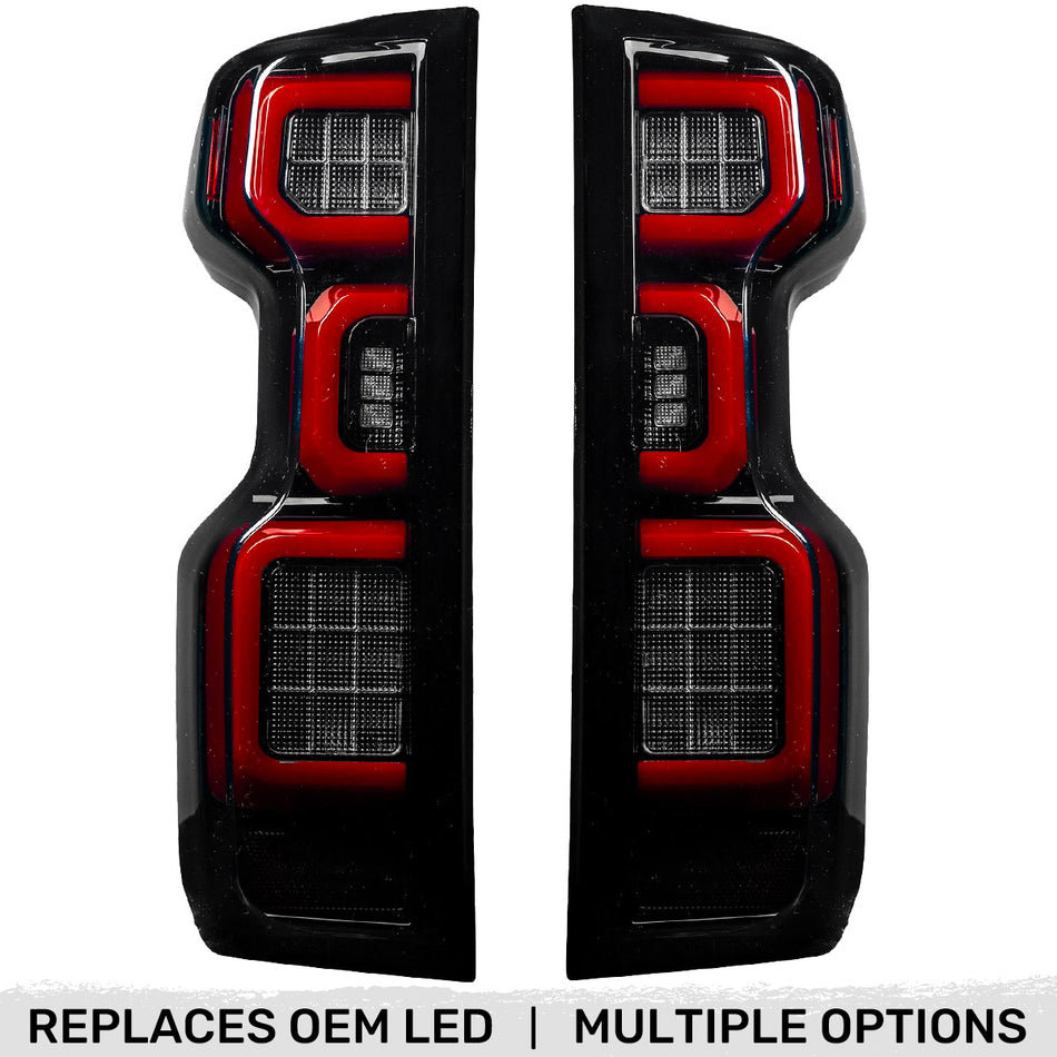 Chevy Silverado 1500 19-23 Ultra Bright OLED Tail Lights (Replaces Factory/OEM LED Tail Lights Only) - Multiple Lens