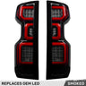 Chevy Silverado 1500 19-26 Ultra Bright OLED Tail Lights (Replaces Factory/OEM LED Tail Lights Only) - Multiple Lens - SMOKED