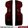 Chevy Silverado 1500 19-26 Ultra Bright OLED Tail Lights (Replaces Factory/OEM LED Tail Lights Only) - Multiple Lens - SMOKED RED
