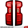 Chevy Silverado 1500 19-26 Ultra Bright OLED Tail Lights (Replaces Factory/OEM LED Tail Lights Only) - Multiple Lens - RED