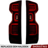 Chevy Silverado 2500/3500 20-23 Ultra Bright OLED Tail Lights (Replaces Factory/OEM Halogen Tail Lights Only) - Multiple Lens - SMOKED RED