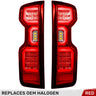 Chevy Silverado 2500/3500 24-26 Ultra Bright OLED Tail Lights (Replaces Factory/OEM Halogen Tail Lights Only) - Multiple Lens - RED