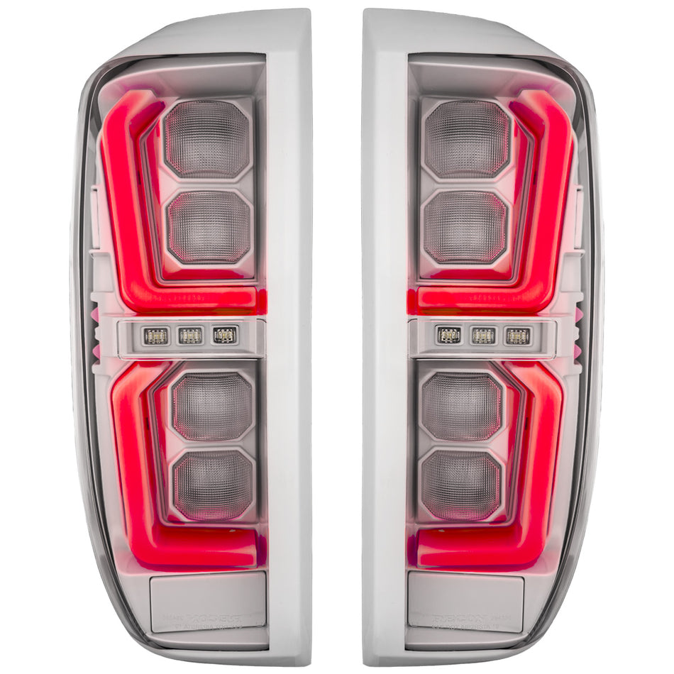 GMC Sierra 2500/3500 20-23 Ultra Bright OLED Tail Lights Custom Painted Switchblade Silver 636R (Replaces Factory/OEM LED Tail Lights Only) - Custom
