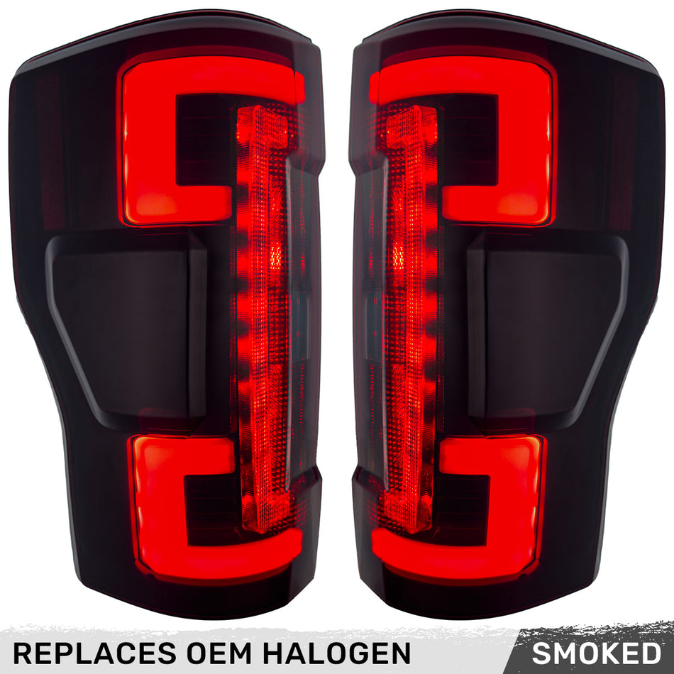 Ford Super Duty 20-22 (Replaces OEM Halogen) Tail Lights OLED in Smoked