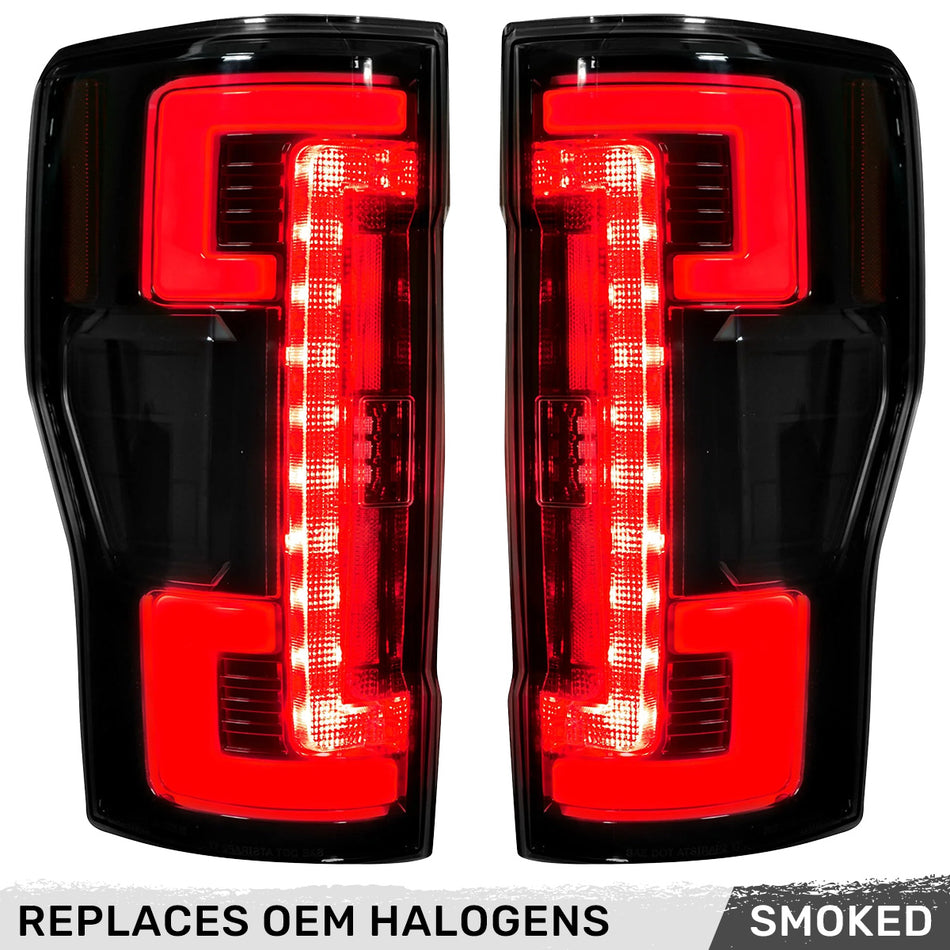Ford Super Duty 20-22 (Replaces OEM Halogen) Tail Lights OLED in Smoked