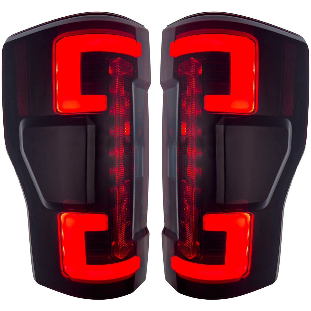 Ford Super Duty F250/350/450/550 17-19 (Replaces OEM Halogen) Tail Lights  OLED in Smoked