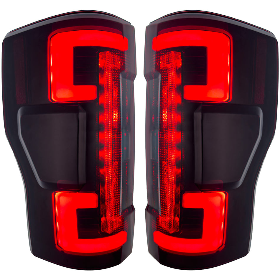 Ford Super Duty F250/350/450/550 17-19 (Replaces OEM LED) Tail Lights OLED in Smoked