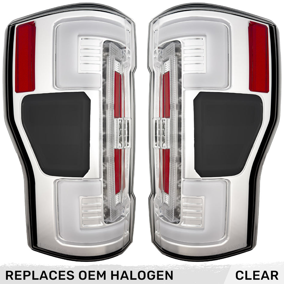 Ford Super Duty 20-22 (Replaces OEM Halogen) Tail Lights OLED in Clear