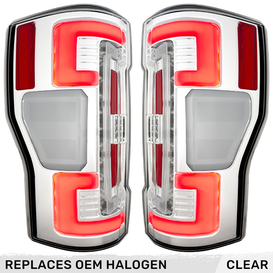 Ford Super Duty 20-22 (Replaces OEM Halogen) Tail Lights OLED in Clear