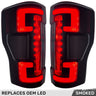 Ford Super Duty 20-22 Ultra Bright OLED Tail Lights (Replaces Factory/OEM LED) - Multiple Lens - SMOKED