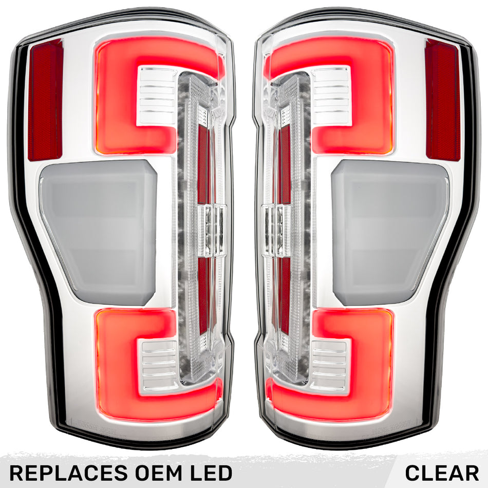 Ford Super Duty 20-22 (Replaces OEM LED) Tail Lights OLED in Clear