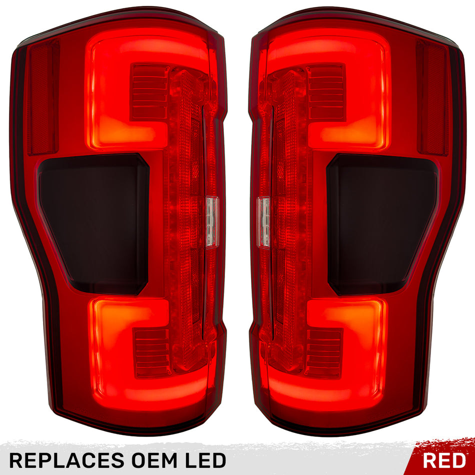 Ford Super Duty 20-22 F-250 F-350 F-450 F-550 (Replaces OEM LED) Tail Lights OLED in Red