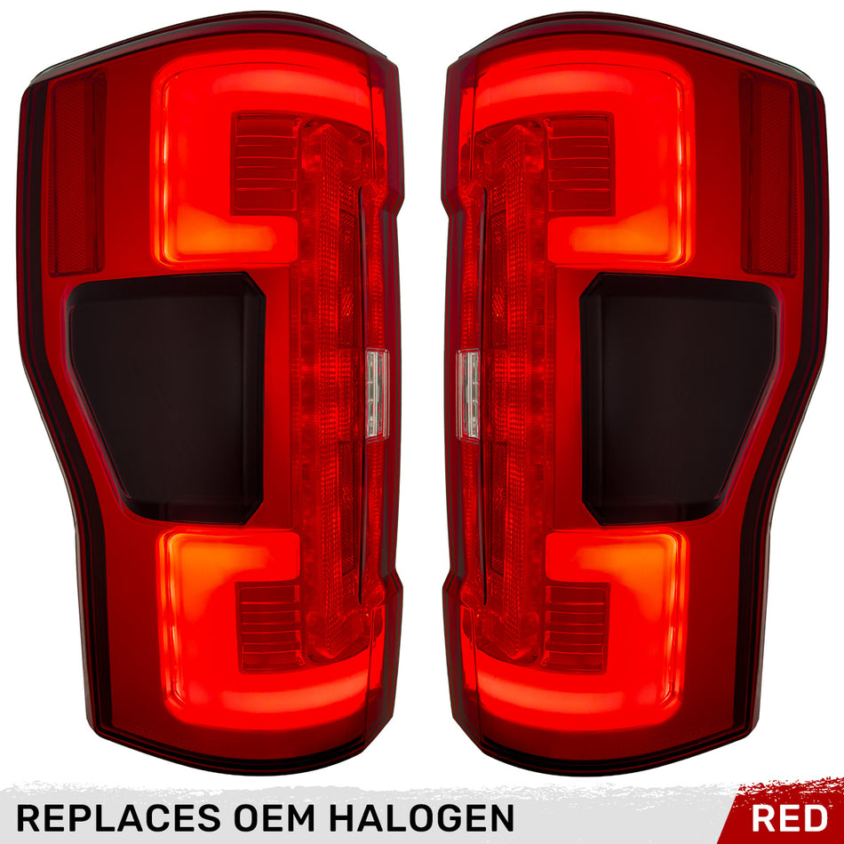 Ford Super Duty 20-22 F-250 F-350 F-450 F-550 (Replaces OEM Halogen) Tail Lights OLED in Red