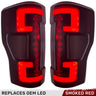 Ford Super Duty 20-22 Ultra Bright OLED Tail Lights (Replaces Factory/OEM LED) - Multiple Lens - SMOKED RED