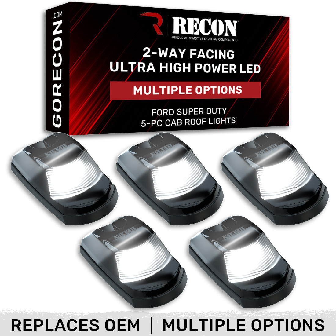 Ford Super Duty 17-23 5-Piece LED Cab Lights | Gorecon.com