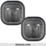 Ford Super Duty 11-16 Ultra Bright White LED Fog Lights 2-Pc Kit (Replaces Factory Fog Lights) - Multiple Lens - SMOKED
