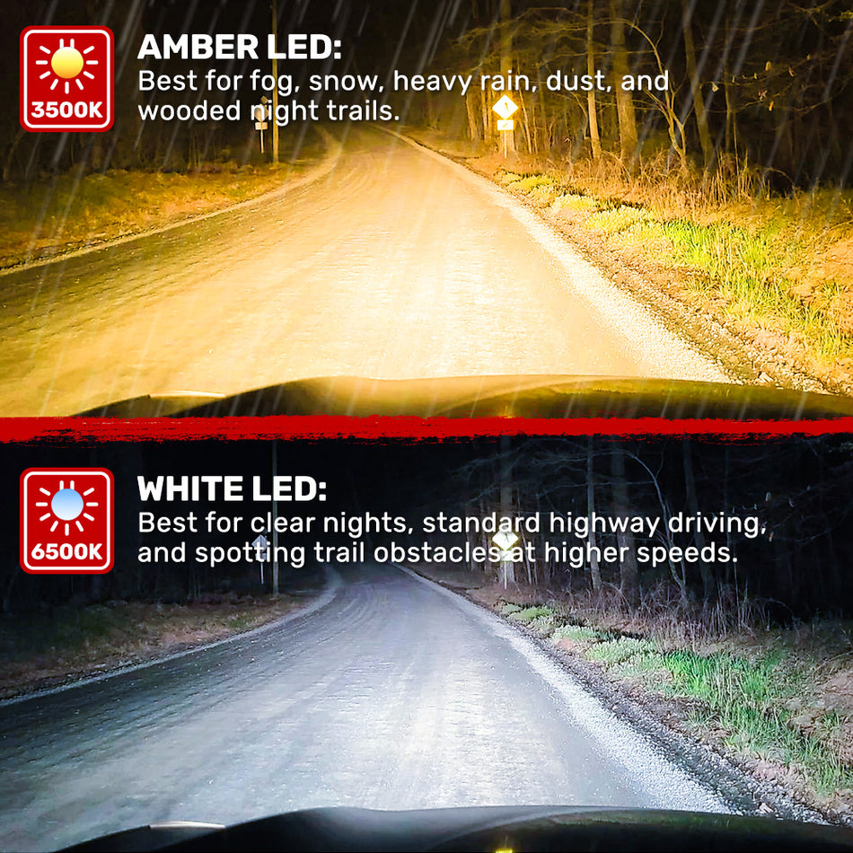 Universal 32" Heavy Duty Low Profile Slim Aluminum Ultra Bright 200W Dual Color Amber/White Flood Spot Combo LED Light Bar