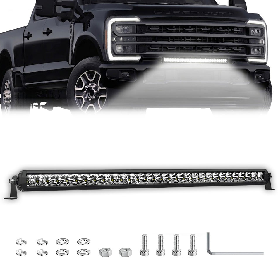 Universal 32" Heavy Duty Aluminum Ultra Bright 150W White Flood Spot Combo LED Light Bar