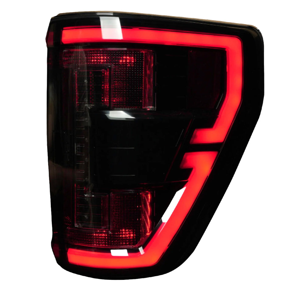 Ford F150 21-23 Ultra Bright OLED Tail Lights (Replaces Factory Halogen Tail Lights w/ NO BLIS) - Smoked Lens