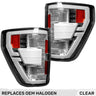 Ford F150 21-23 Ultra Bright OLED Tail Lights w/ Startup Light Sequence (Replaces Factory Halogen Tail Lights w/ BLIS Only) - Multiple Lens - CLEAR