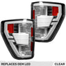 Ford F150 & Raptor 21-23 Ultra Bright OLED Tail Lights w/ Startup Light Sequence  (Replaces Factory LED Tail Lights w/ BLIS Only) - Multiple Lens - CLEAR