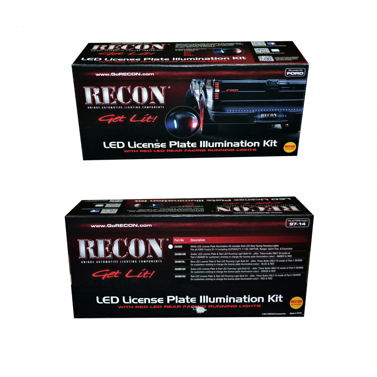 Ford Super Duty/F150/Raptor/Ranger 97-16 License Plate Illumination Kit LED