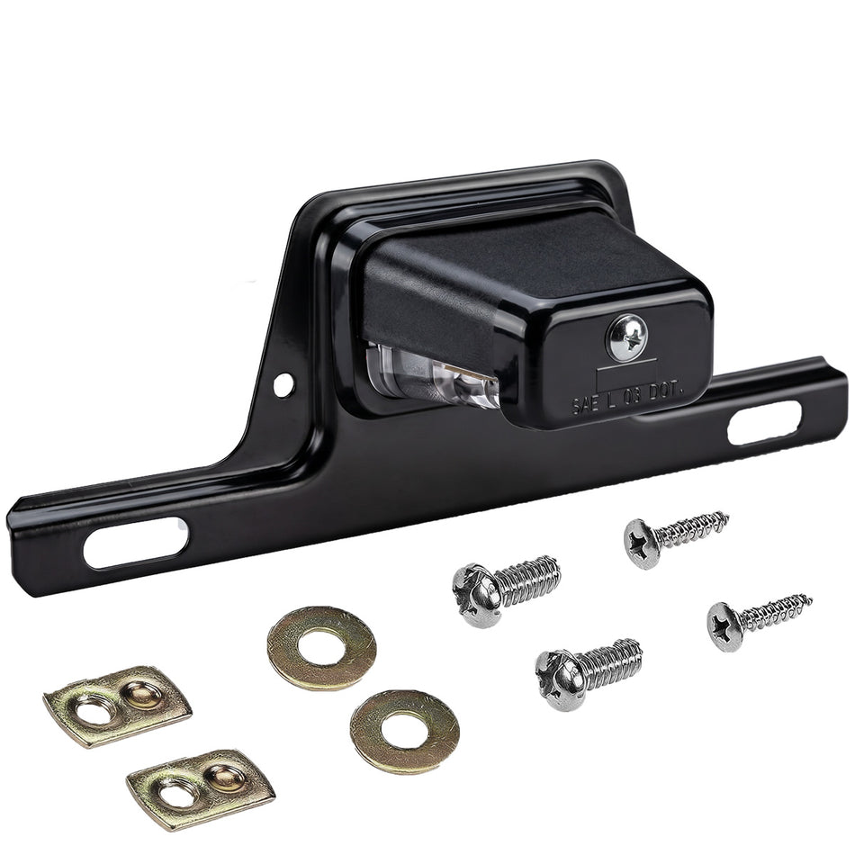 Universal LED License Plate Illumination Kit with Stainless Steel Bracket Trailers, Trucks, RVs, ATVs