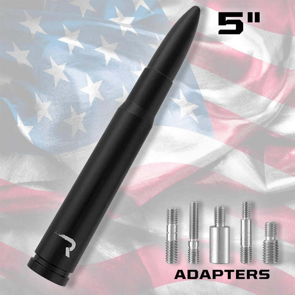 .50 Cal Bullet Antenna (Fits OEM Factory Threaded Antenna) Multiple Colors