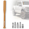 Baseball Bat Aluminum 8" Antenna (Fits OEM Factory Threaded Antenna) Multiple Colors - NATURAL GRAIN