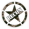 RECON Army Camo Decal - Army Star Logo Camo Decal