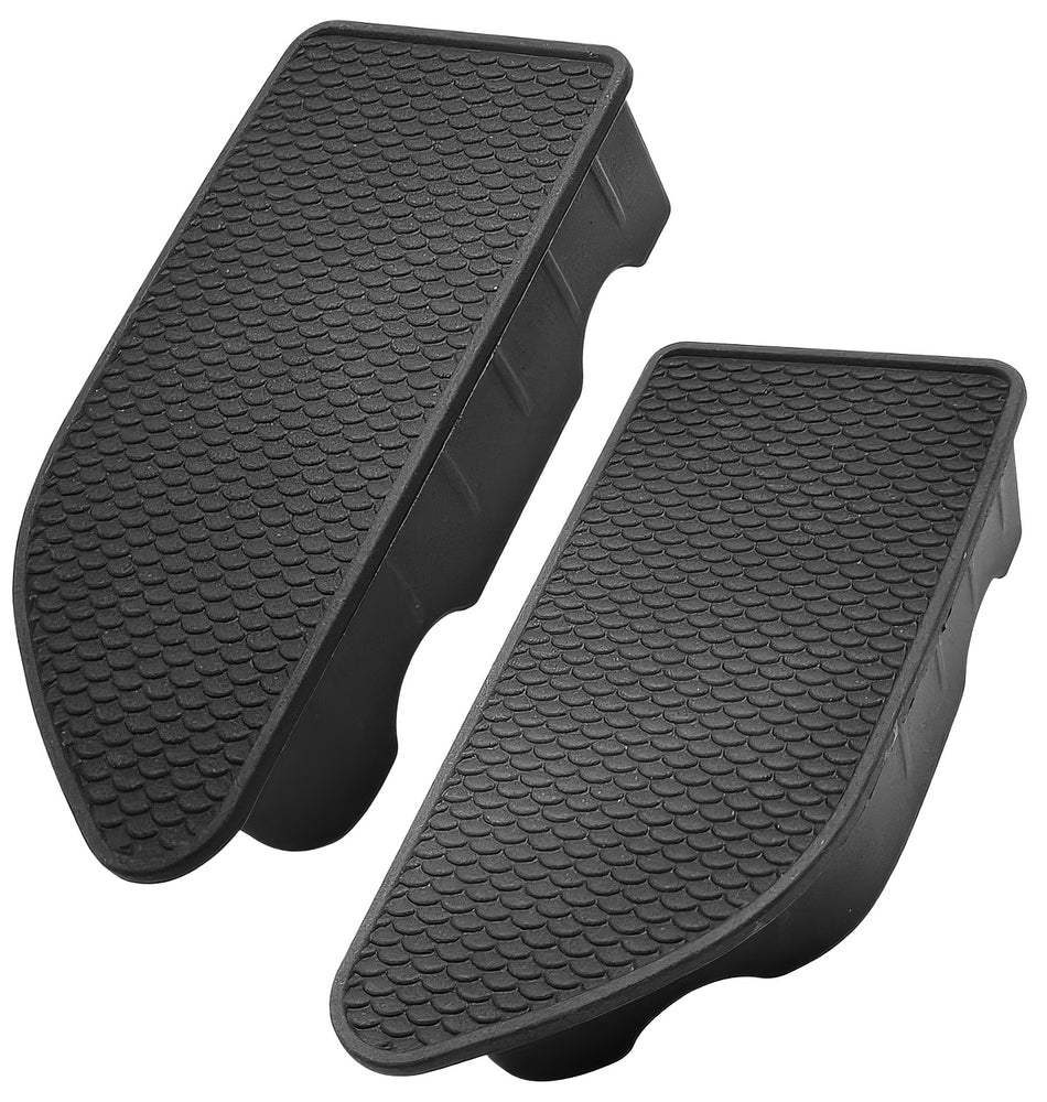 GMC 19-26 Sierra 1500 & Chevy Silverado 1500, 2500, 3500 Protective 2-PC Heavy-Duty Rear Bed Rail Stake Pocket Cover Plugs - Black