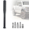Baseball Bat Aluminum 8" Antenna (Fits OEM Factory Threaded Antenna) Multiple Colors - BLACK GRAIN