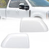 Ford 17-26 Super Duty F250 F350 F450 Durable ABS 2-Pc Kit Upgrade Replacement Towing Side Mirror Caps - Multiple Colors - GLOSS WHITE