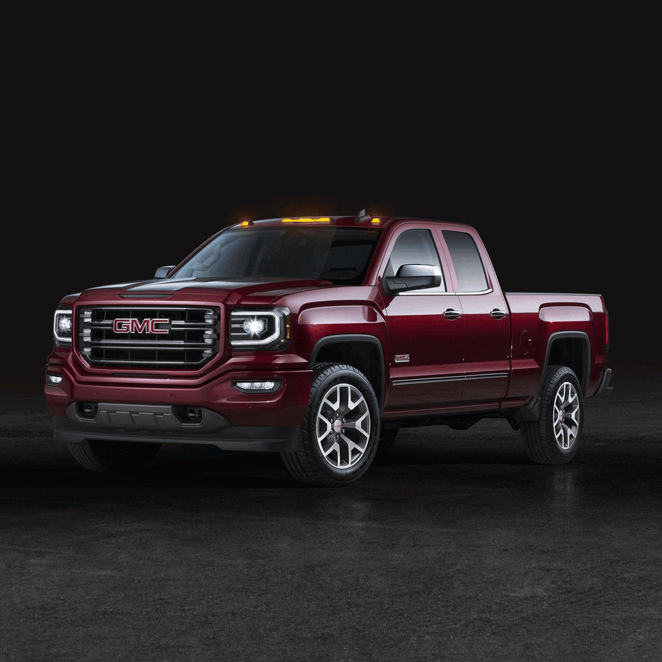 GMC & Chevy 20-23 (4th GEN Body Style) Heavy-Duty (3-Piece Set) Clear Cab Roof Light Lens with RGB (Multi-Colored) High-Power LED's - (Attn: This cab light kit replaces OEM factory installed cab roof lights)