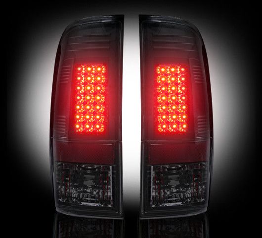 Ford F150 97-03 Straight Side Tail Lights LED in Smoked Lens