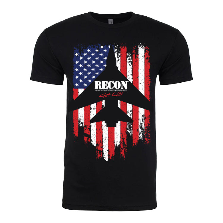 RECON Air Force USA Flag T-Shirt