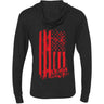 Long Sleeve | RECON American Flag Logo Hoodie - S / Vintage Black