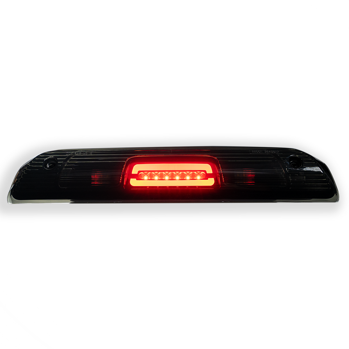 Red lit GMC Sierra &amp; Chevy Silverado 1500 14-18 &amp; 2500/3500 14-19 3rd Brake Light Kit Cree XML LED Smoked