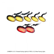 Ford Raptor 09-14 Fender Light Amber &amp; Red LED in Smoked w/ Black Trim