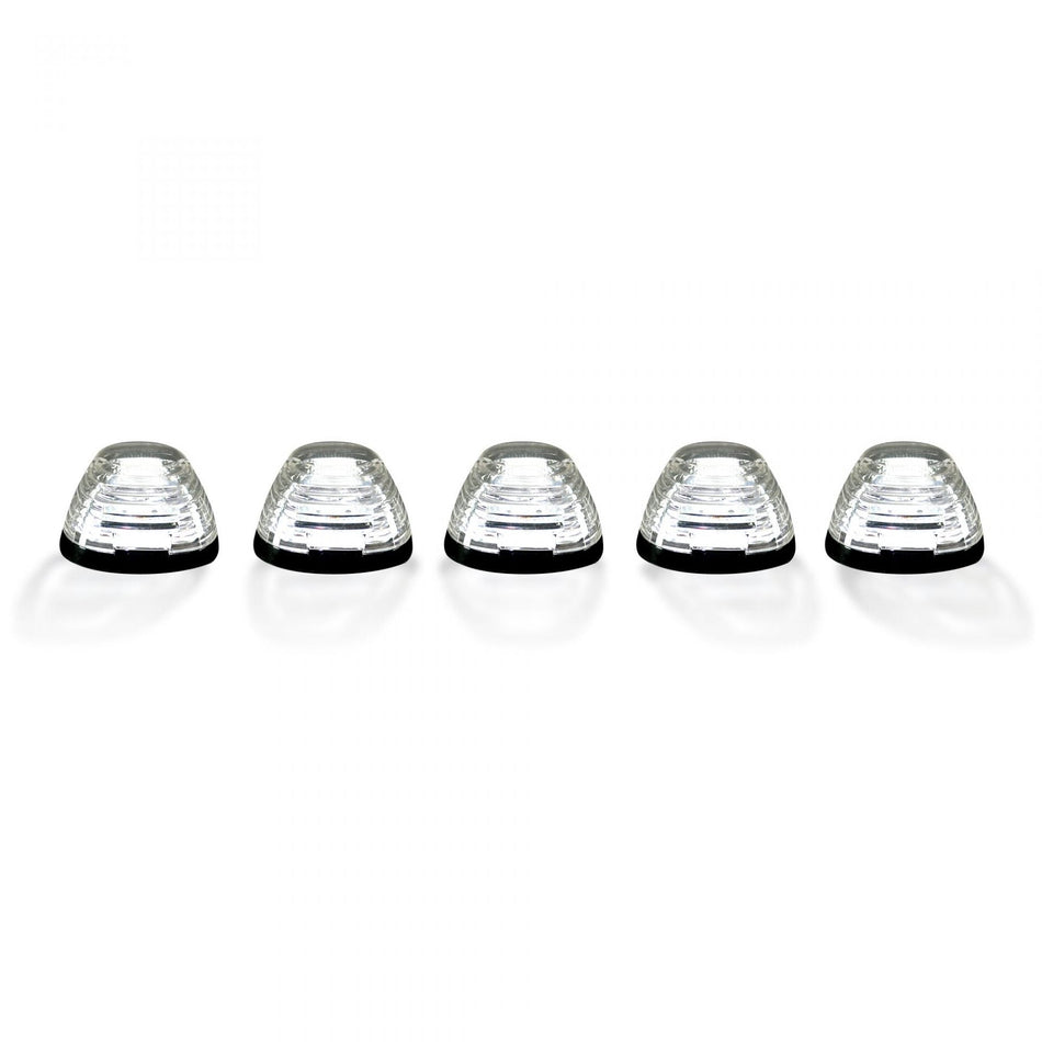 Ford 99-16 Superduty (5-Piece Set) Clear Cab Roof Light Lens with RGB (Multi-Colored) High-Power LED's - (Attn: This part is for trucks that DID NOT come with factory installed cab roof lights)