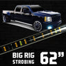 "Big Rig" Strobing Side Mounted High Power LED Light Bars User Selectable Control Amber or White - Multiple Sizes - 62" LIGHT BARS