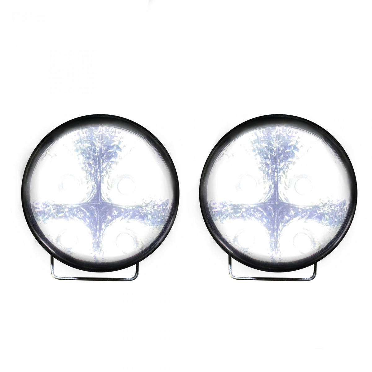 LED Daytime Running Lights Round Housing with Clear Lens