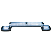 RECON 264156BKS GMC Chevy 07-14 (2nd GEN Body Style) Heavy-Duty (3-Piece Set) Smoked Cab Roof Light Kit with White & Amber Strobe LED's & White or Amber Running Light LED's