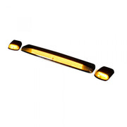 GMC &amp; Chevy 15-19 Heavy Duty 3 Piece Cab Roof Lights LED Smoked Lens in Amber