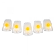 GMC &amp; Chevy 88-02 Amber LED Cab Roof Light 5-Piece Set with Clear Lens