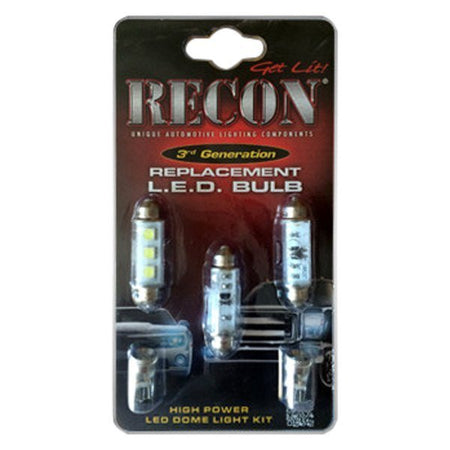 RECON 264161HP GM High Power LED Dome Light Set Replacement - Fits GMC & Chevy 00-07 Sierra & Silverado (CLASSIC BODY STYLE) 1 Set Required for Both 2-Door & 4-Door Trucks
