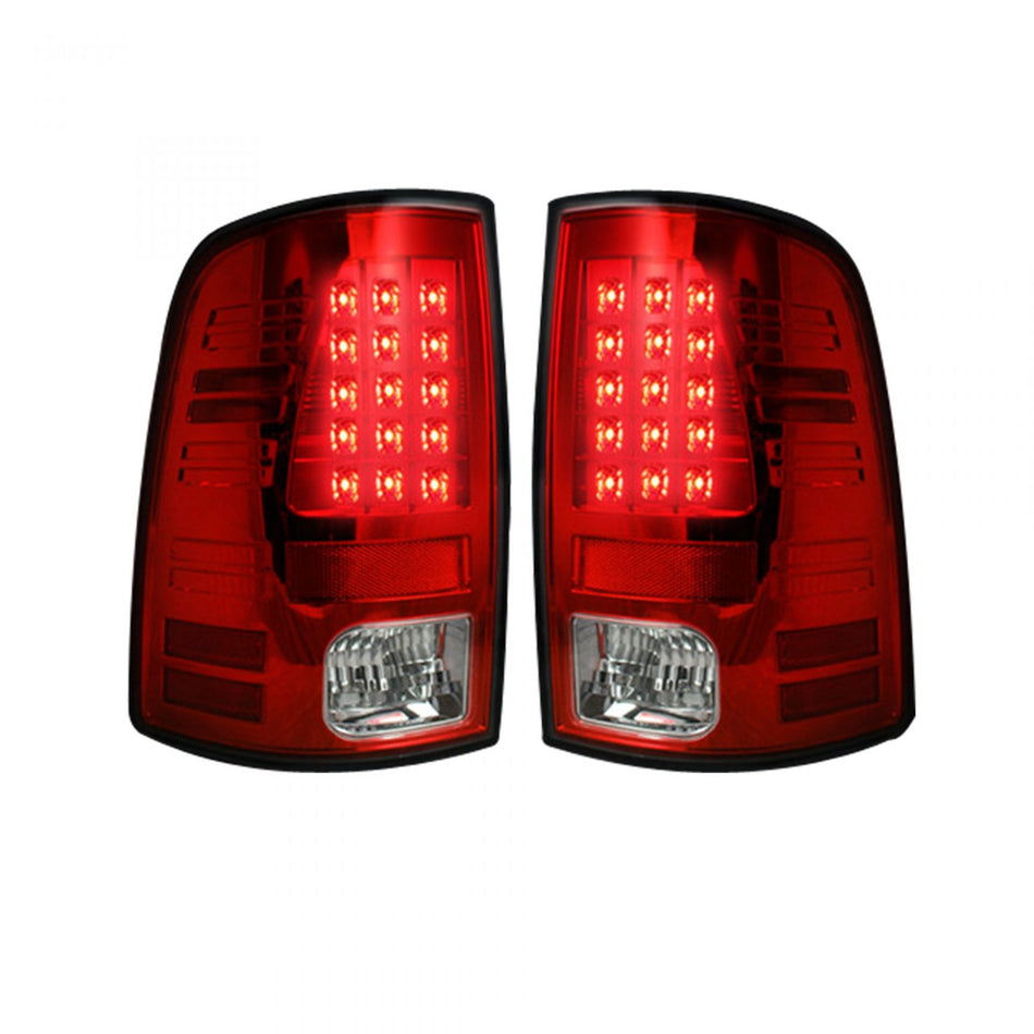 Dodge RAM 1500 Classic Body 09-23 (Replaces OEM Halogen) Tail Lights LED in Red