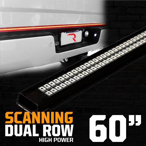 60" "Dual Row" Tailgate Bar High Power LED Amber Signals, Brake & - GoRECON