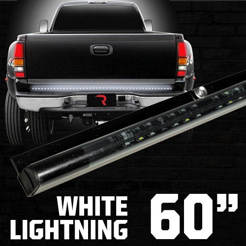 60″ “White Lightning” Tailgate Bar LED Brake Lights Red & LED Reverse Lights White