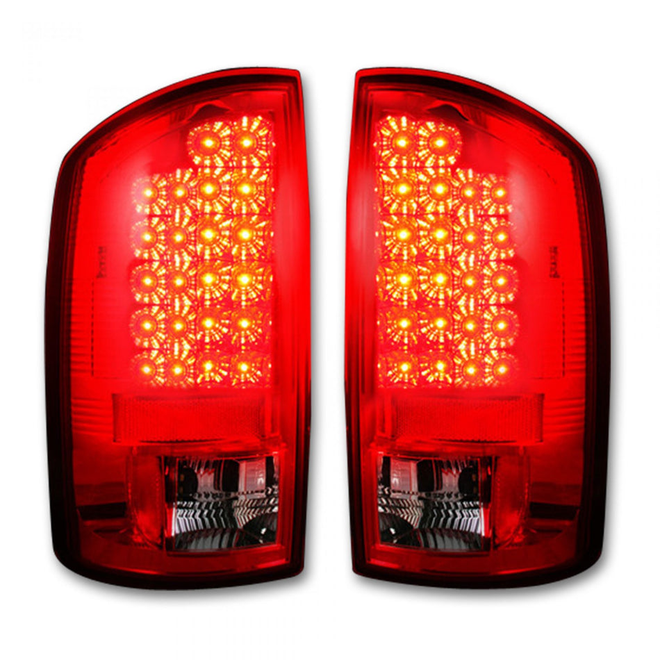 Dodge RAM 1500 07-08 Tail Lights LED in Red